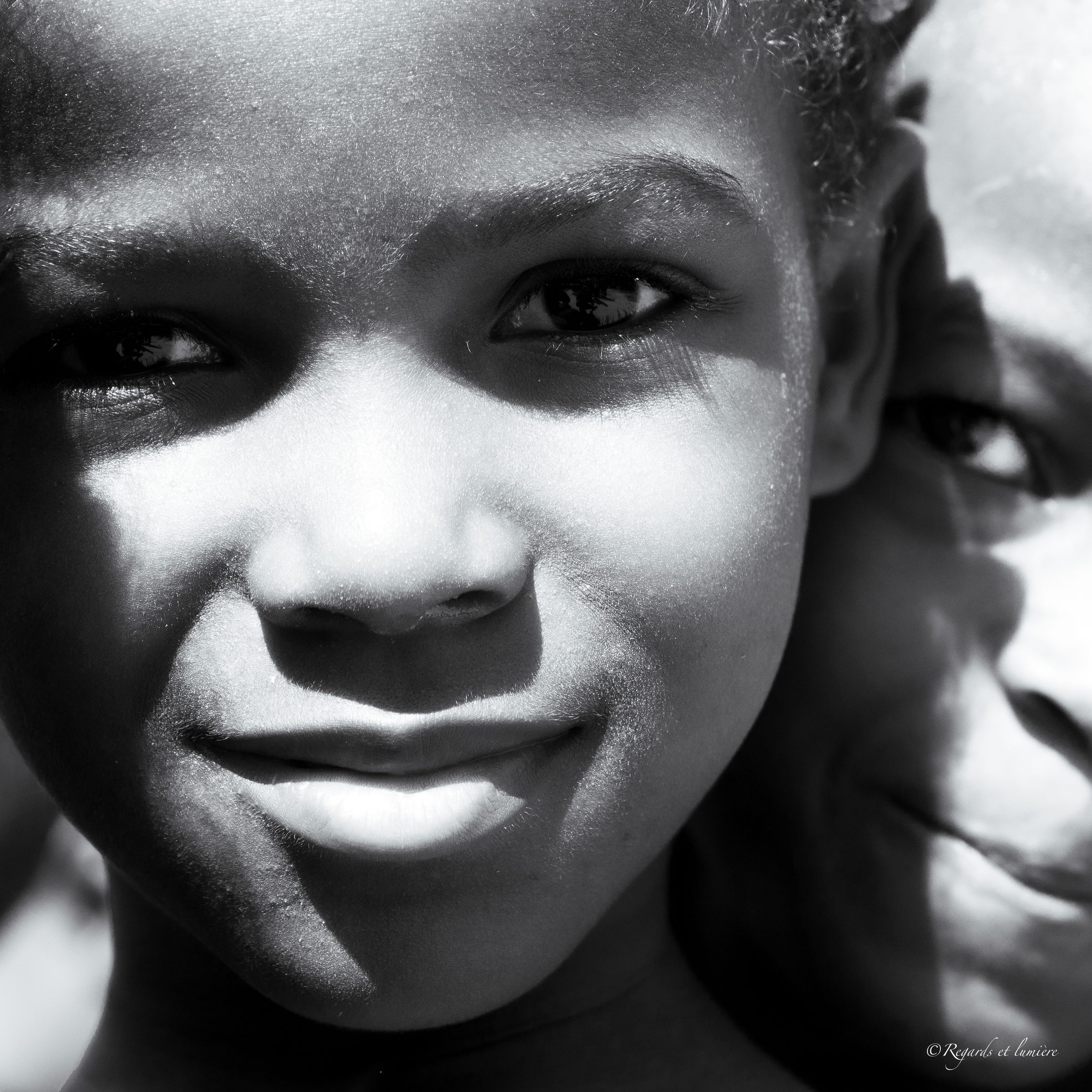 Portrait en noir et blanc